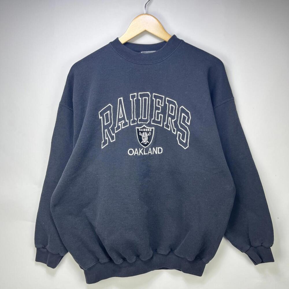 Vintage 90s Oakland Raiders Puma Sun Faded Sweatshirt XL